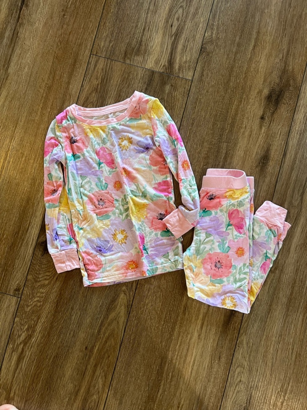 Little sleepies watercolor 2 piece pajamas